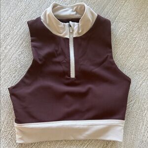 WILO Stylish Brown and Cream Women's Top